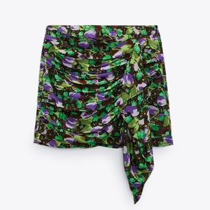NWT FLORAL PAREO MINI SKIRT